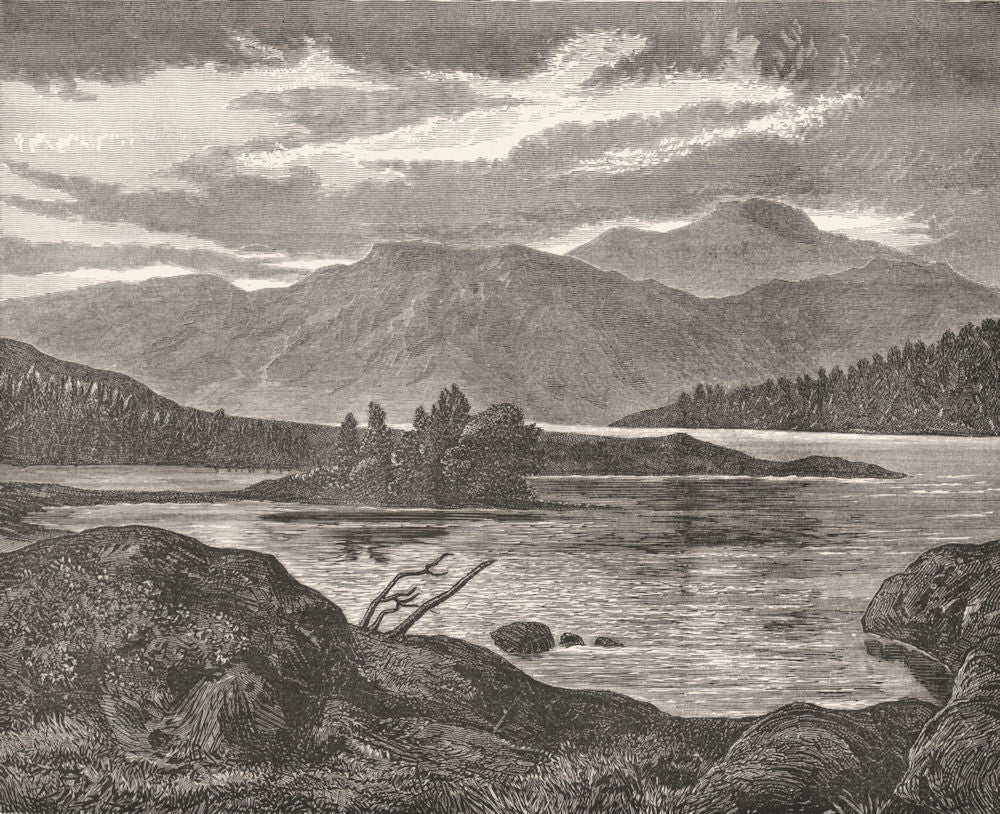 SCOTLAND. Lake-Landseer c1880 old antique vintage print picture